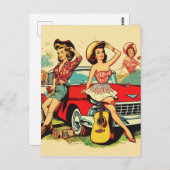  land meisjes briefkaart (Voorkant / Achterkant)