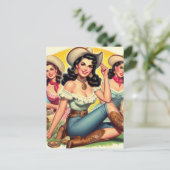  land meisjes briefkaart (Staand voorkant)