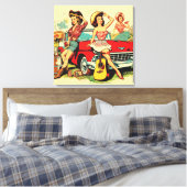  land meisjes canvas afdruk (Insitu (Slaapkamer))