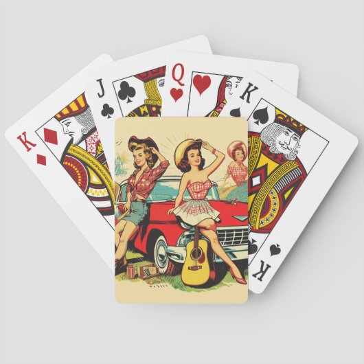  land meisjes pokerkaarten (Achterkant)