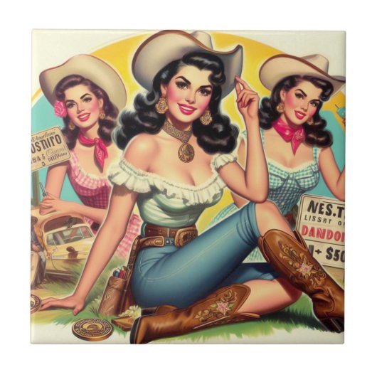  land meisjes tegeltje (Voorkant)