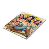  land meisjes tegeltje (Zijkant)