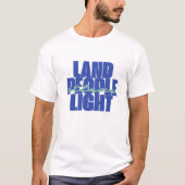 Land mensen licht | Saint Lucia Blauw Groen Tekst T-shirt (Voorkant)