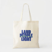 Land mensen licht | Saint Lucia Blauw Groen Typogr Tote Bag (Voorkant)