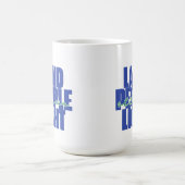 Land mensen licht | St Lucia Blauwe en groene teks Koffiemok (Center)