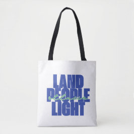 Land mensen licht | St Lucia Blauwe en groene teks Tote Bag