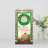 Land Merry kerstdeur Feestdagenkaart (Staand voorkant)