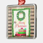 Land Merry kerstdeur Metalen Ornament (Links)
