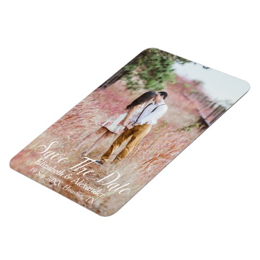 Land met als achtergrond de datum opslaan magneet (Linkerzijde)