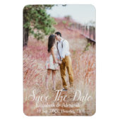 Land met als achtergrond de datum opslaan magneet (Verticaal)