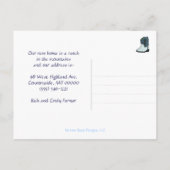 Land met cowboy Boots nieuwe adreskaarten Aankondigingskaart (Achterkant)