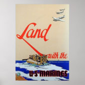 Land met de Amerikaanse mariniers Poster (Voorkant)