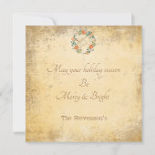 Land met  Floral Elegant Holiday Card (Achterkant)