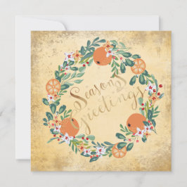 Land met  Floral Elegant Holiday Card