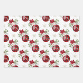 Land met kerstfeestelijke buffels inpakpapier vel (Voorkant 3)