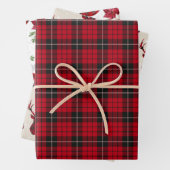 Land met kerstfeestelijke buffels inpakpapier vel (In situ)