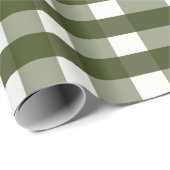 Land met kerstmis Boerderij Groen wit speldenkpatr Cadeaupapier (Rol Hoek)