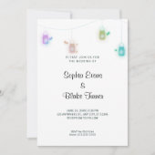 Land met kleurcode Mason Jars White Wedding Kaart (Voorkant)