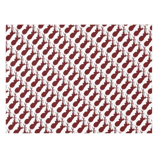 land met rode buffel - kersthert tafelkleed (Voorkant (Horizontaal))