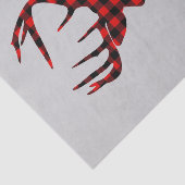 land met rode buffel - kersthert tissuepapier (Detail)