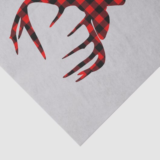 land met rode buffel - kersthert tissuepapier (Detail)