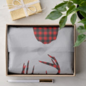 land met rode buffel - kersthert tissuepapier (Geschenk)