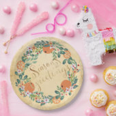 Land met traditionele  Floral Elegant Papieren Bordje (Feest)