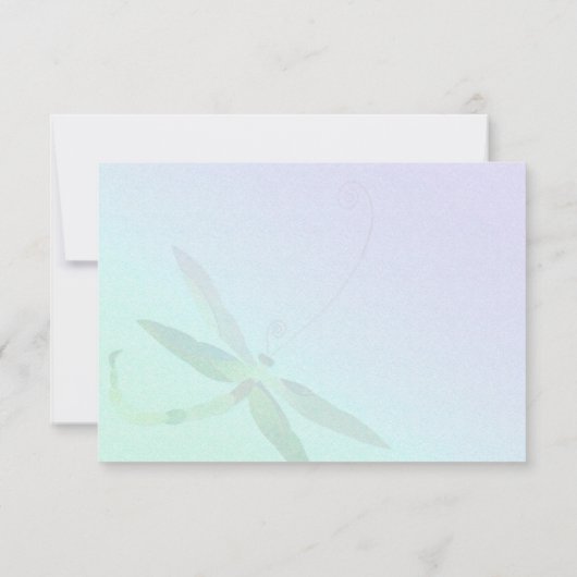 Land Morning Dragonfly Weddenschap RSVP (Achterkant)