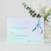 Land Morning Dragonfly Weddenschap RSVP Kaartje (Staand voorkant)