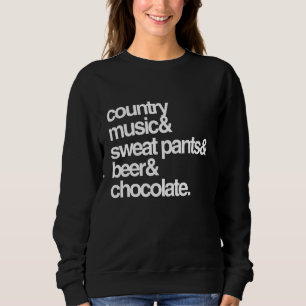 Land Music Sweat Pants Beer and Chocolate Trui