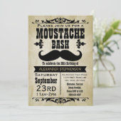 Land Mustache Bash Verjaardagsfeestje Kaart (Staand voorkant)