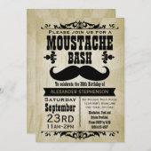 Land Mustache Bash Verjaardagsfeestje Kaart (Voorkant / Achterkant)