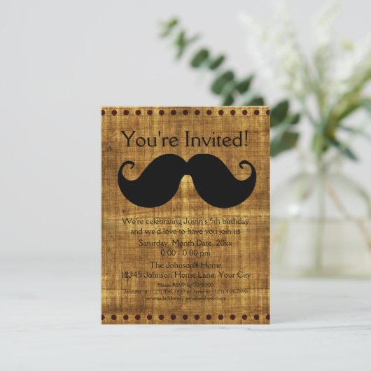 Land Mustache Kaart (Staand voorkant)