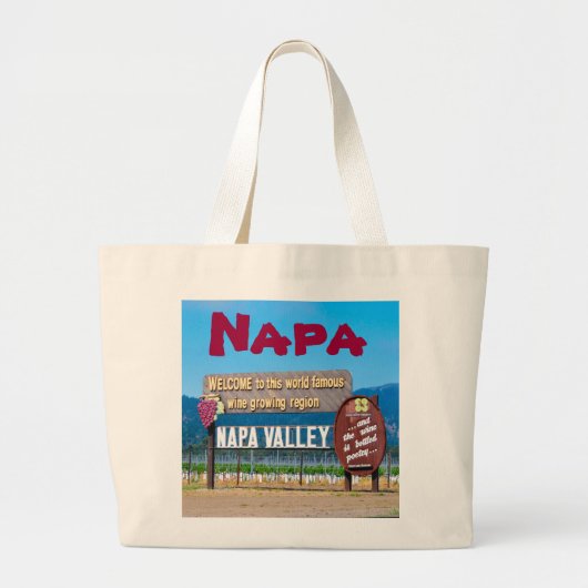Land Napa Valley Wine Grote Tote Bag (Voorkant)