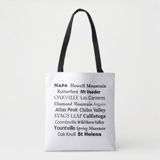 Land Napa Wine Tote Bag (Voorkant)