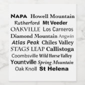 Land Napa Wine Wijn Etiket (Enkel label)