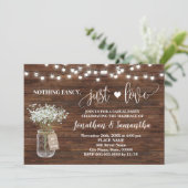 Land Niets Fancy Liefdesewinning Uitnodigen Save The Date (Staand voorkant)