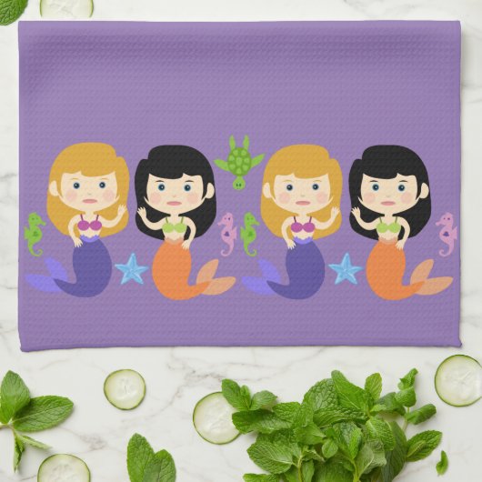 Land-o-Mermaids Theedoek (Gevouwen)