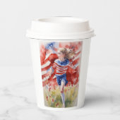 Land of free Line Papieren Bekers (Achterkant)