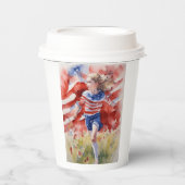 Land of free Line Papieren Bekers (Voorkant)