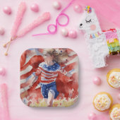 Land of free Line Papieren Bordje (Feest)