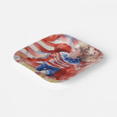 Land of free Line Papieren Bordje (Gebogen)