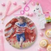 Land of free Line Papieren Bordje (Feest)