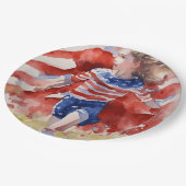 Land of free Line Papieren Bordje (Gekanteld)