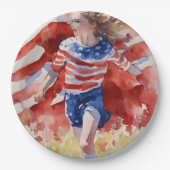 Land of free Line Papieren Bordje (Voorkant)