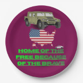 Land of free Line wine  Papieren Bordje (Voorkant)