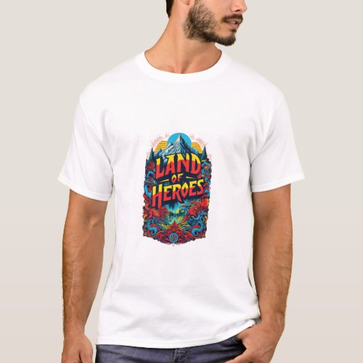 Land of Heroes - Dapper en moedig T-shirt (Voorkant)
