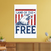 Land of the Free - Amerikaanse adelaar Canvas Afdruk (Insitu (Woonkamer))