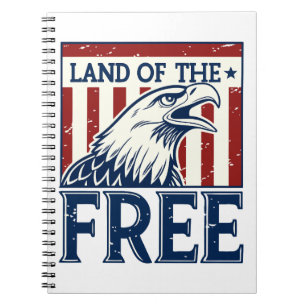 Land of the Free -  Amerikaanse adelaar Notitieboek