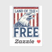 Land of the Free - Amerikaanse adelaar Sticker (Vel)